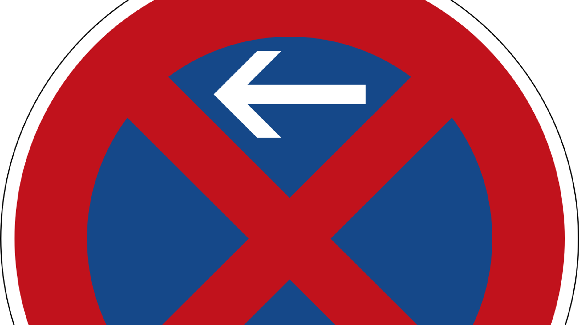 Niemiecki znak 283-30 - Zakaz zatrzymywania się