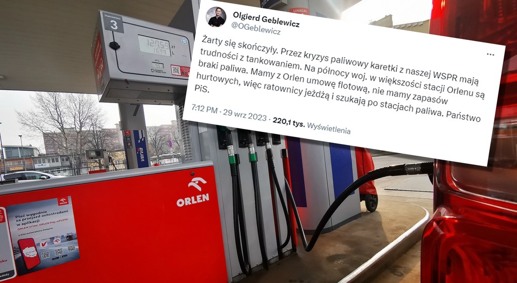 Ratownicy mają problem z tankowaniem karetek