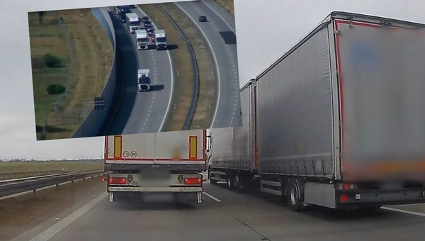Łapanka na kierowców ciężarówek. Policja ma sposób, by pilnować zakazu wyprzedzania