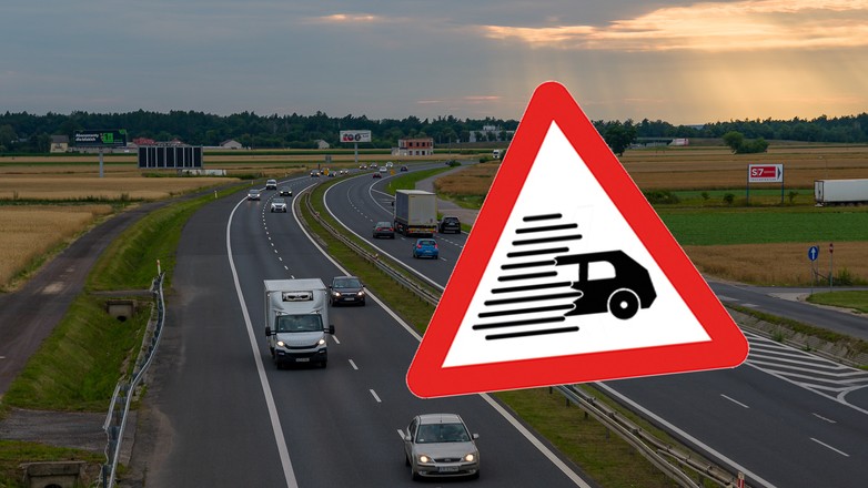 Znak P-33 osztrzega przed ważnym zjawiskiem naturalnym