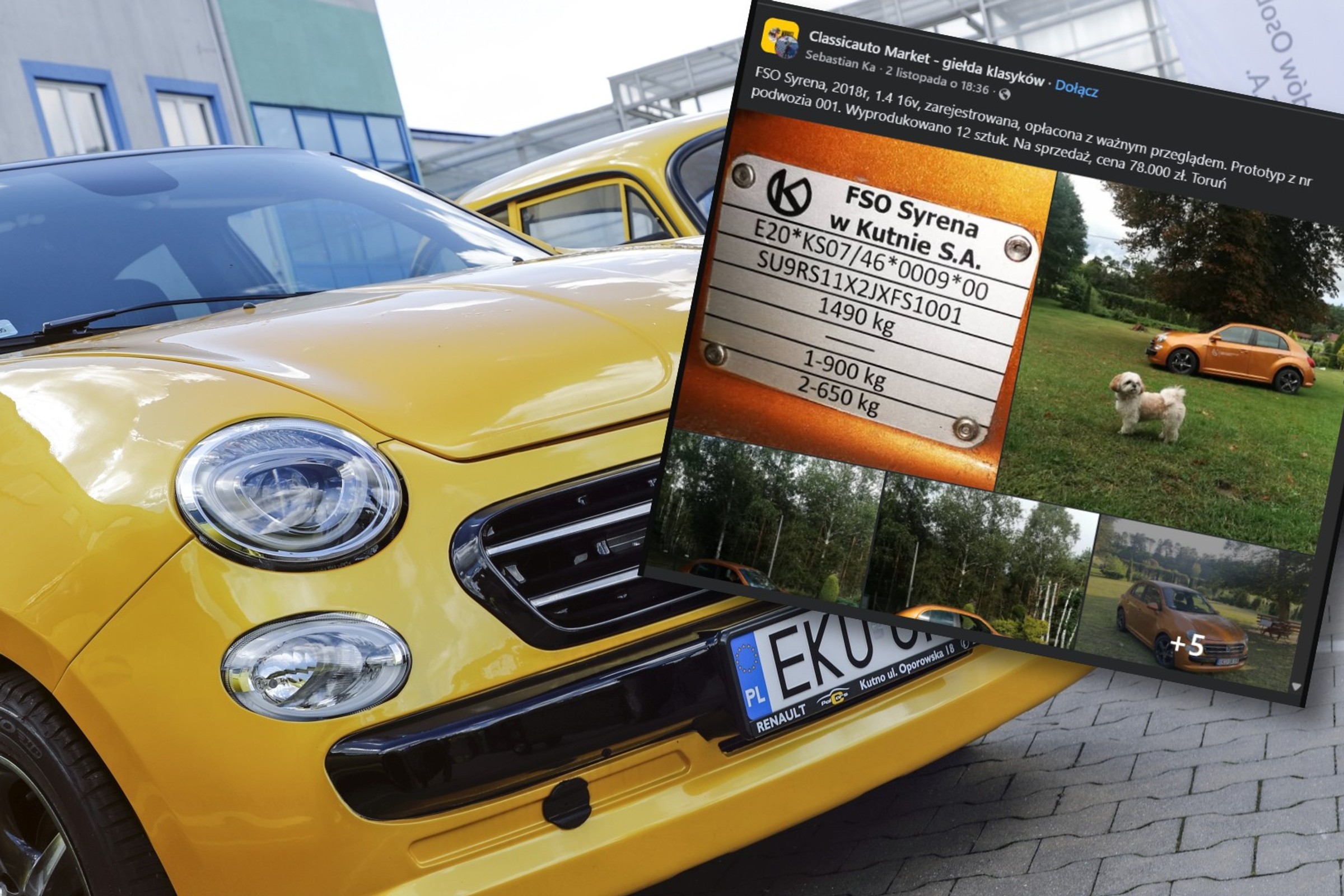 Pierwsza Syrena z Kutna trafiła na sprzedaż. Prototyp z numerem 001 kosztuje 78 tys. zł