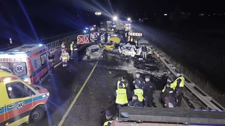 Karambol na S7 w okolicach Gdańska