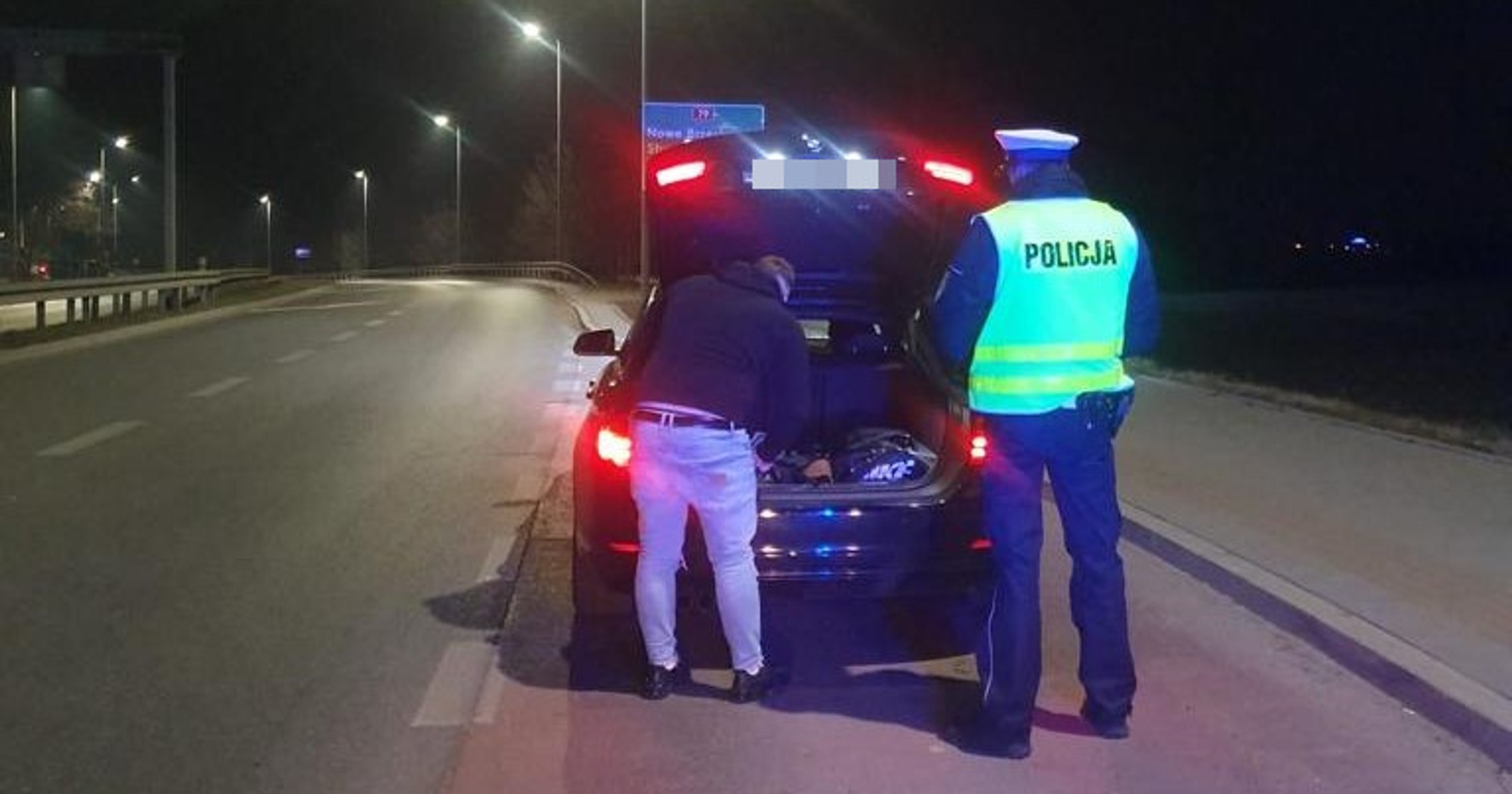 Kontrola policyjna BMW