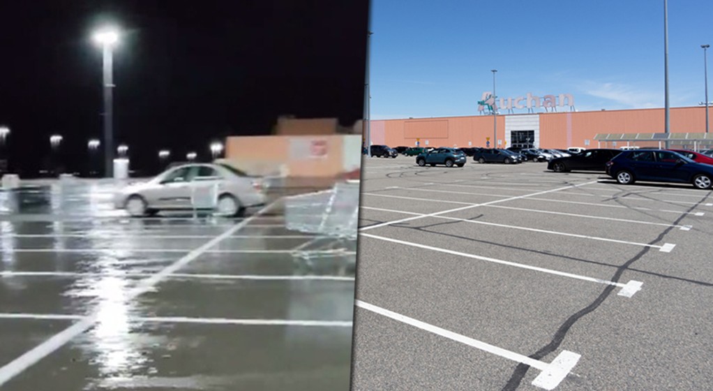 Wichura na parkingu