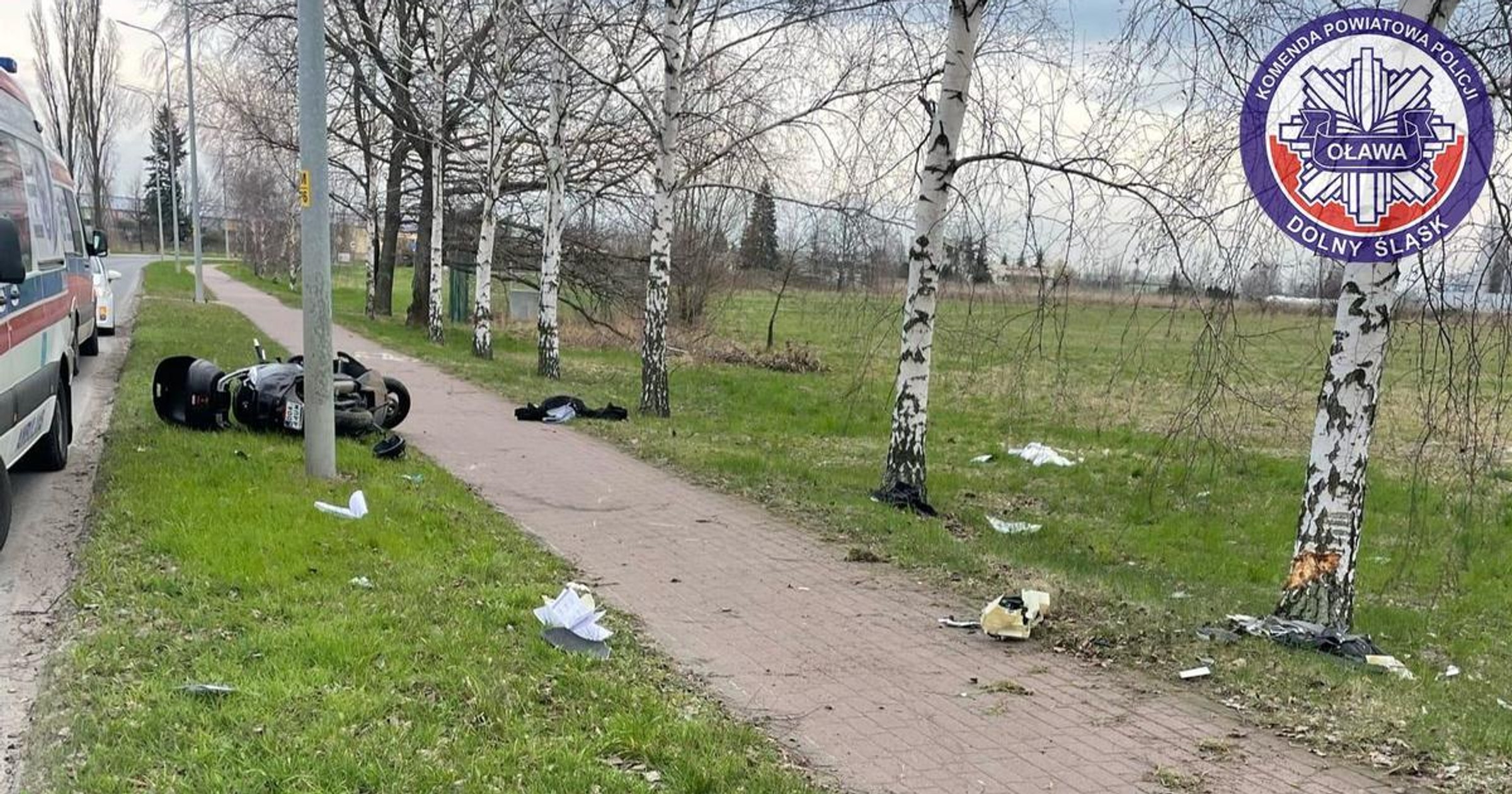 Prowadził motocykl bez uprawnień. Mimo reanimacji zmarł na miejscu
