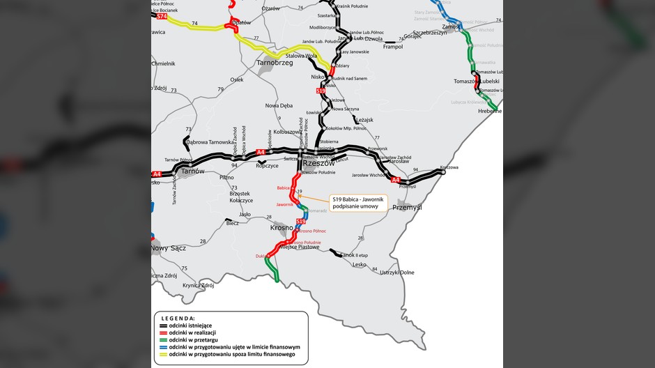 Mapa S19 Babica — Jawornik