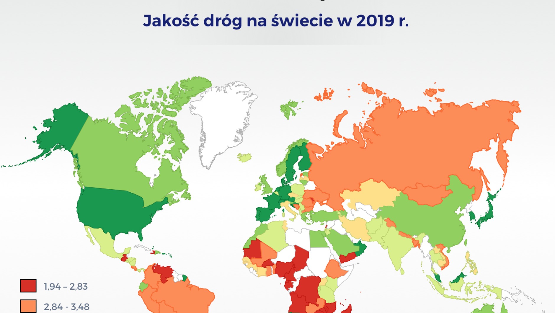 Jakość dróg na świecie w 2019 r