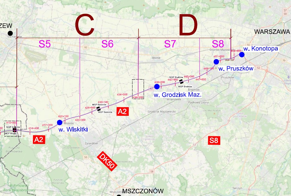 Poszerzenie autostrady A2 (odcinki C i D)