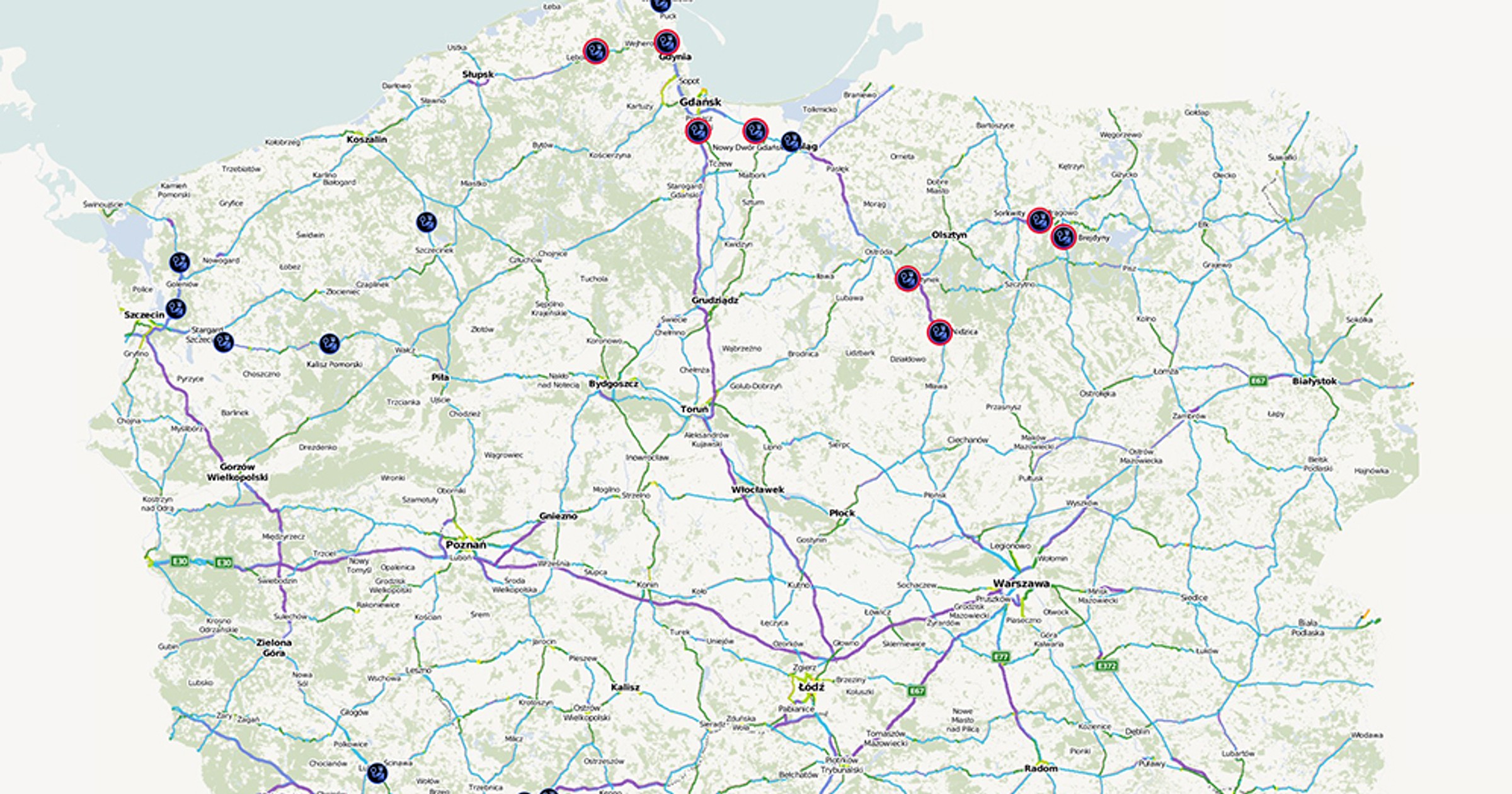Mapa kontroli drogowych: popularne miejsca podczas wakacji w Polsce