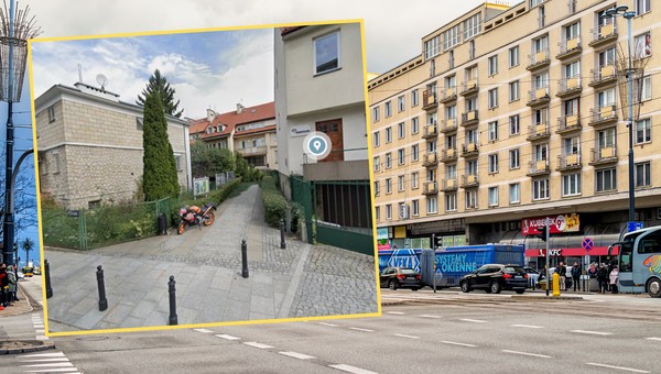 Najkrótsza ulica w Polsce znajduje się w Warszawie. Ul. Samborska ma tylko ww metry (Zdjęcie w kwadracie: Mapy Google)