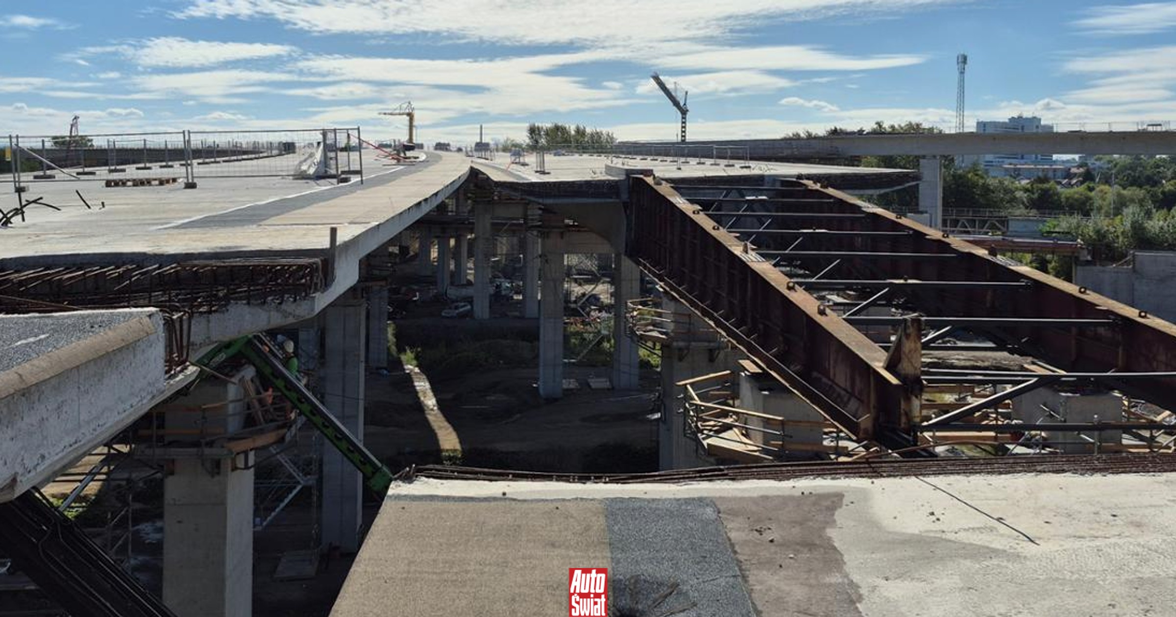 W Krakowie trwa budowa estakady na trasie S7. Zakończyli kluczowy etap