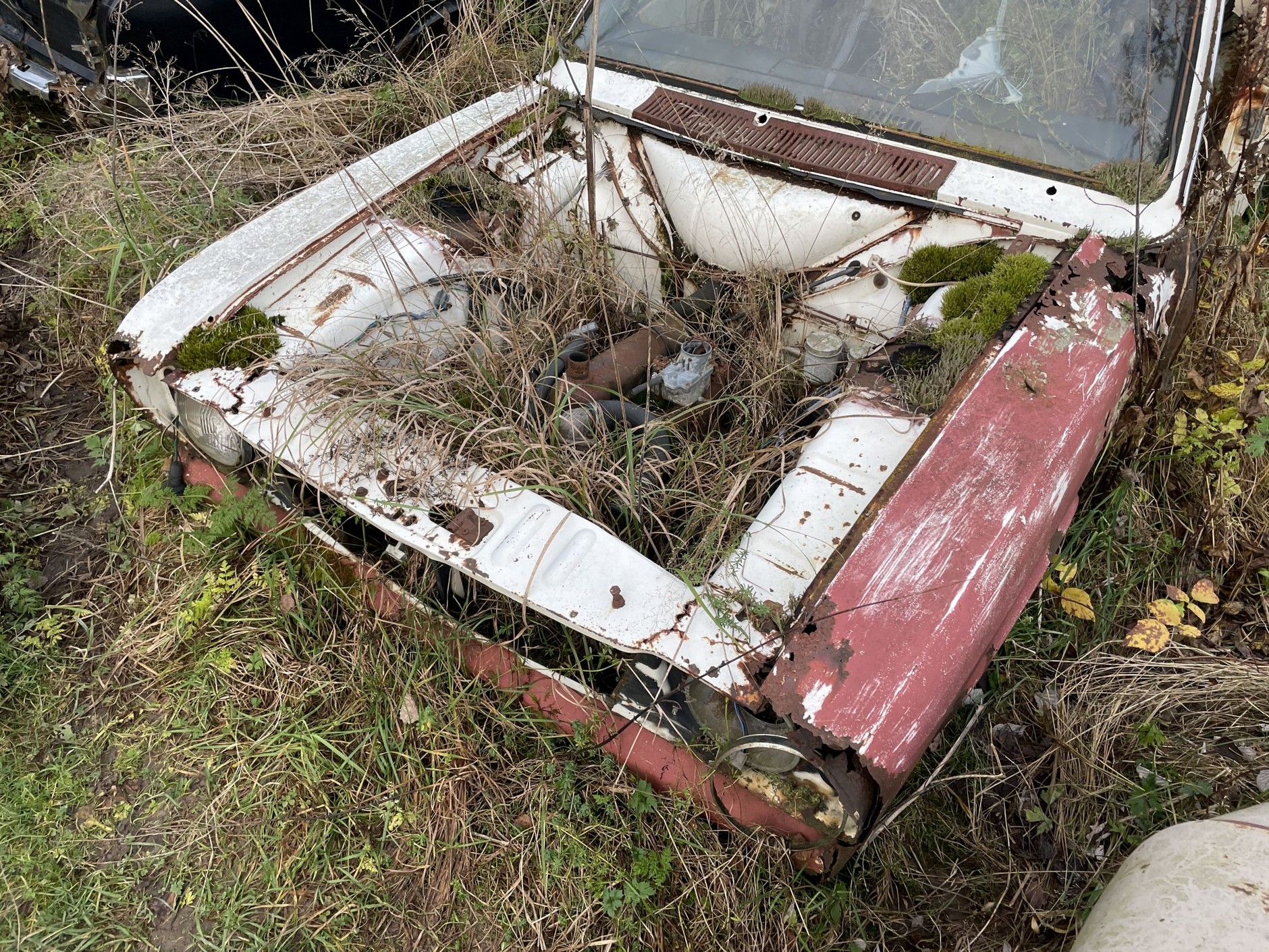 Cmentarzysko samochodów w Bastnas w Szwecji