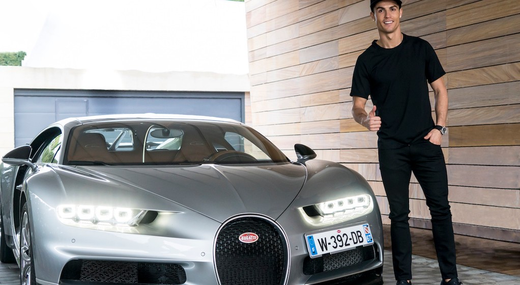 Cristiano Ronaldo i Bugatti Chiron