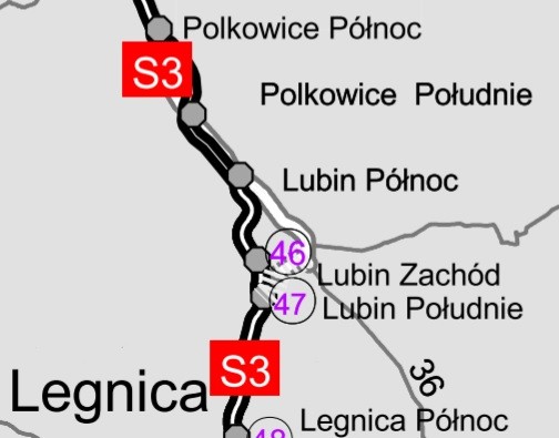 S3 Polkowice Północ - Lubin Północ