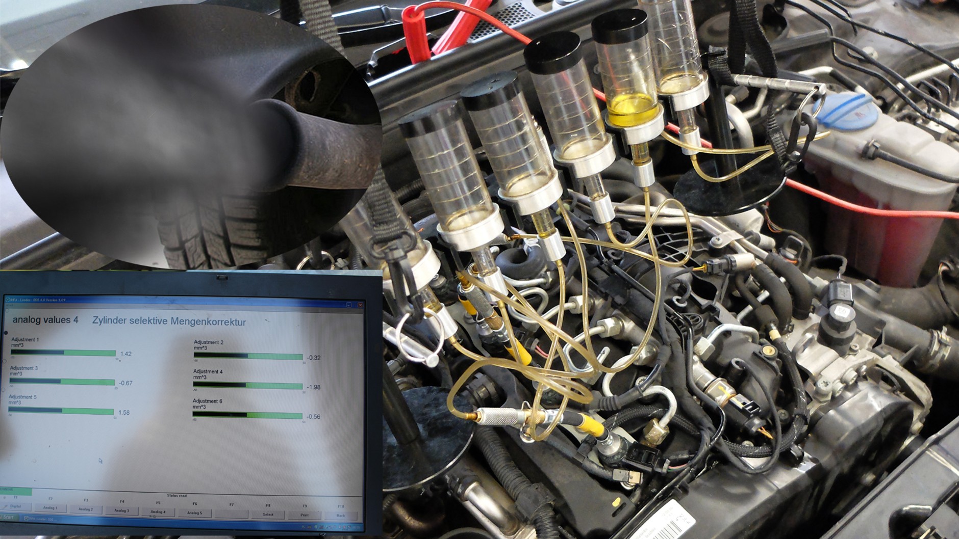 Sprawdzenie wtryskiwaczy bez demontażu