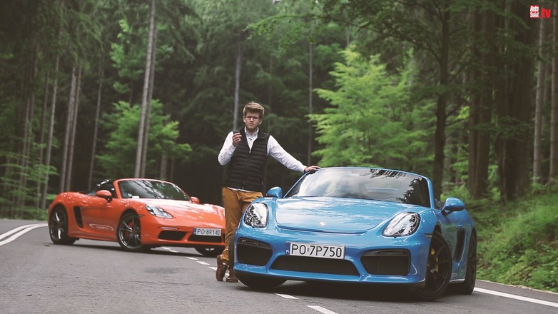 Porsche Boxster Spyder kontra Porsche 718 Boxster S - samochody marzeń na drodze 100 zakrętów