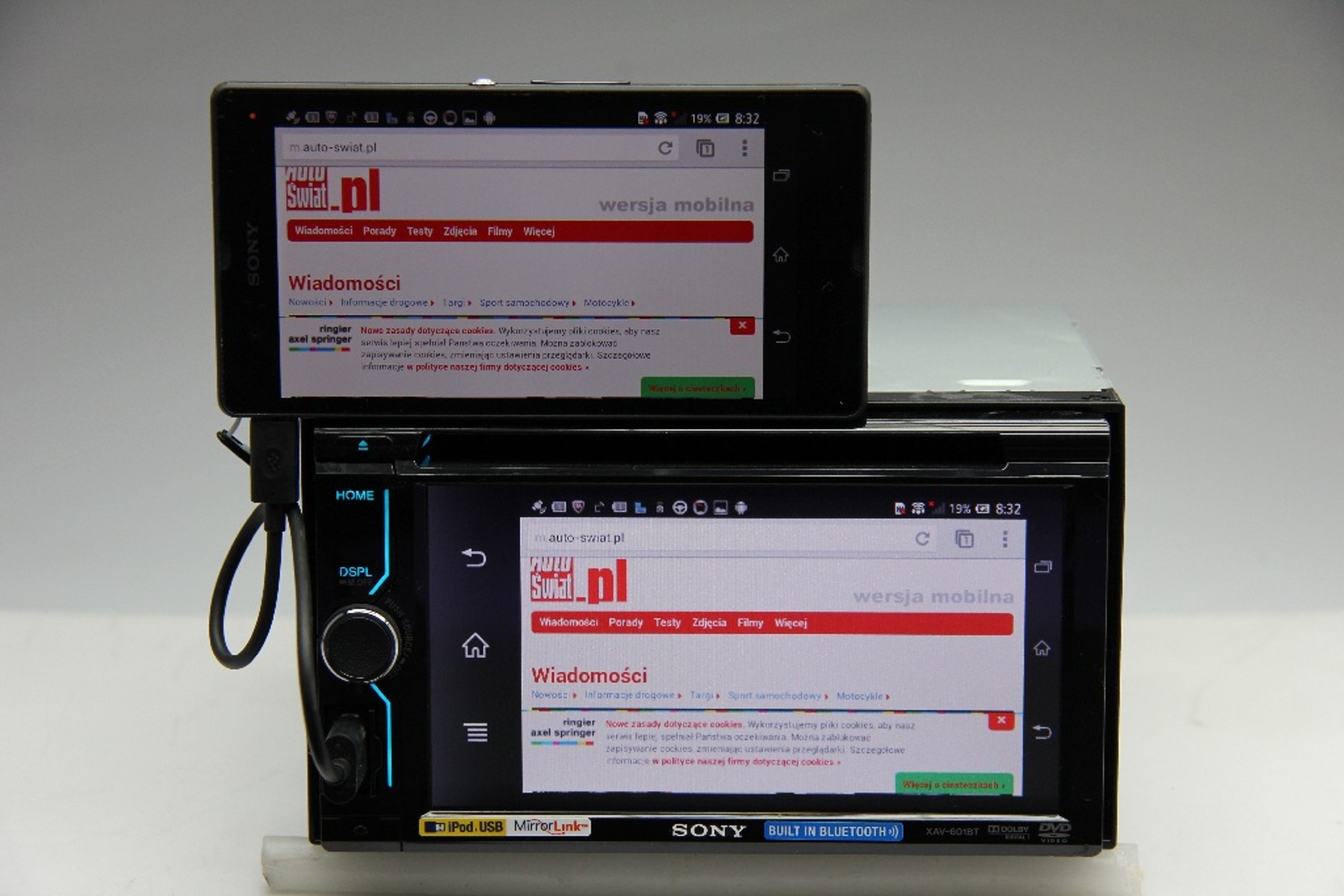 Przeglądanie zawartości strony mobilnej