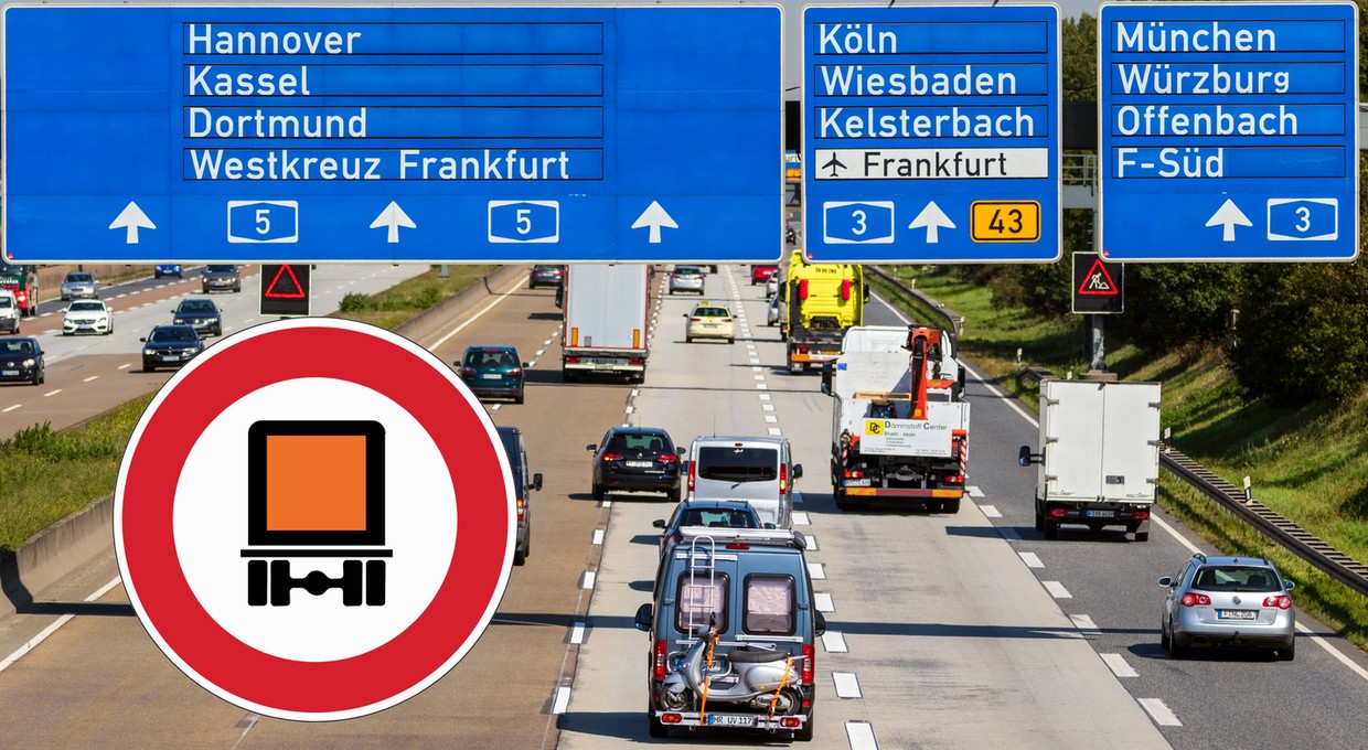 Co oznacza znak z pomarańczową ciężarówką na niemieckich drogach?