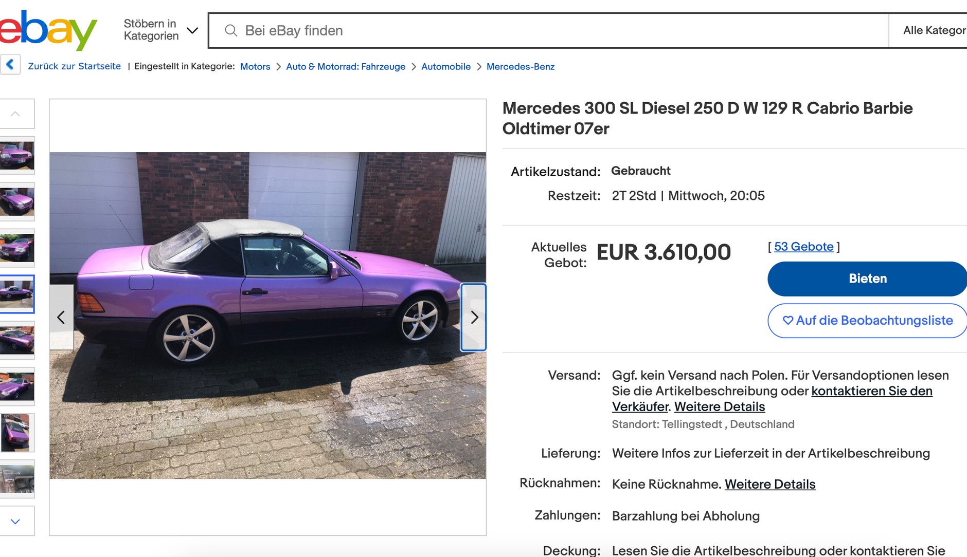 Mercedes SL (R129) z silnikiem z "balerona". Okazja?