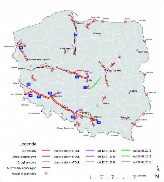 Kolejne 160 kilometrów dróg w systemie viaTOLL