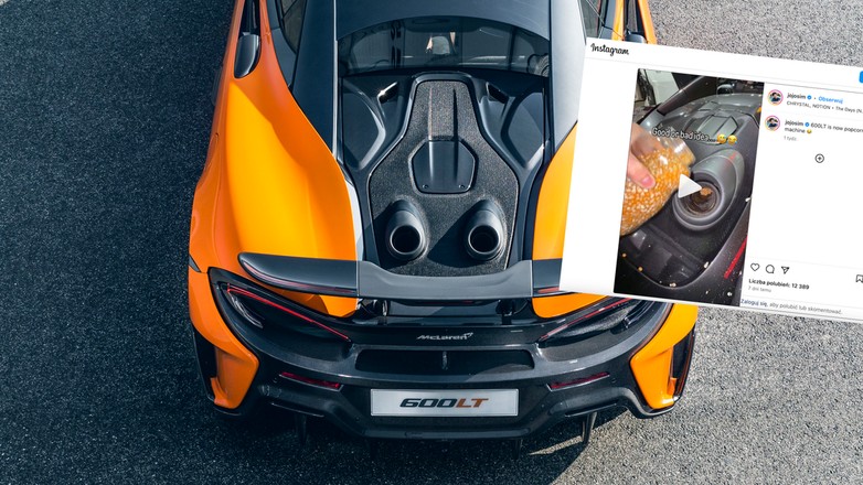 Zrobił popcorn w wydechu McLarena