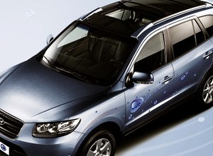 Hyundai Santa Fe blue Hybrid