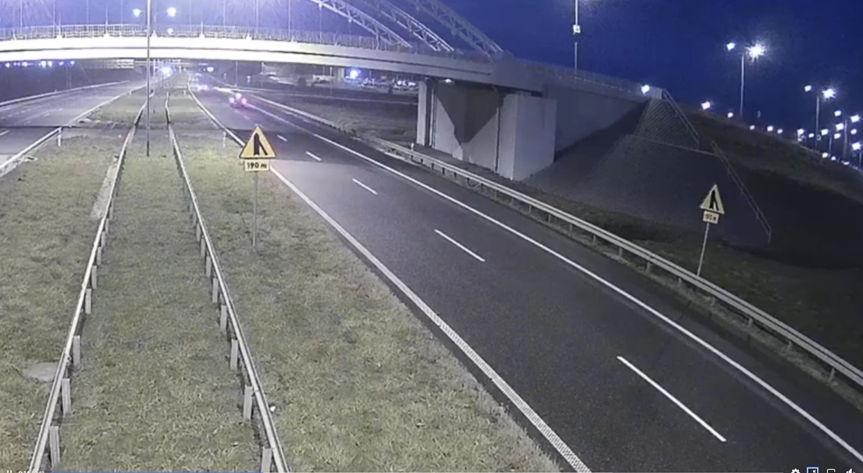 Jechał w nocy pod prąd na A1. Nagranie mrozi krew w żyłach