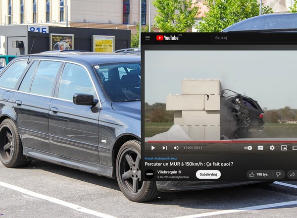 Uderzyli BMW w ścianę przy 150 km na godz. Szokujące nagranie daje do myślenia  [WIDEO]