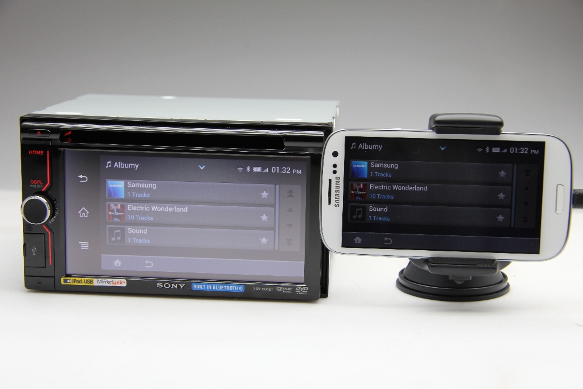 Samsung Galaxy SIII z Sony XAV-601BT