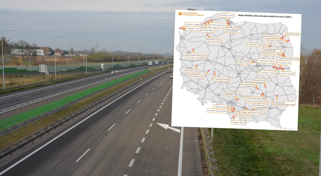 Te drogi zostaną oddane do użytku w 2025 r