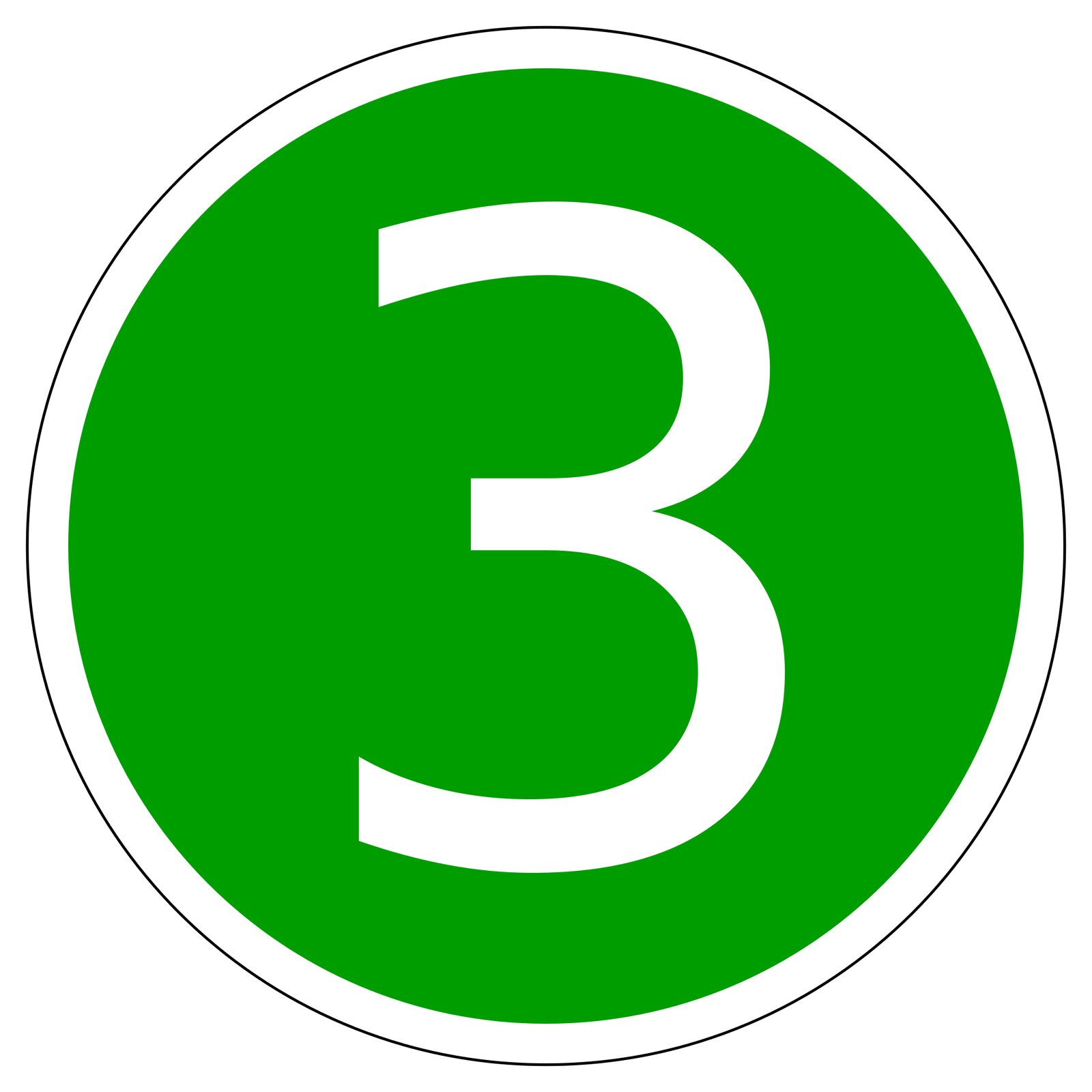 Plakietka "3"