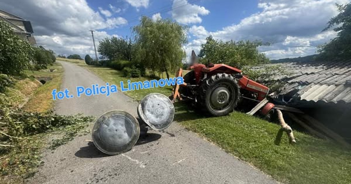 48-latek nie opanował traktora. Badanie trzeźwości rozwiało wątpliwości