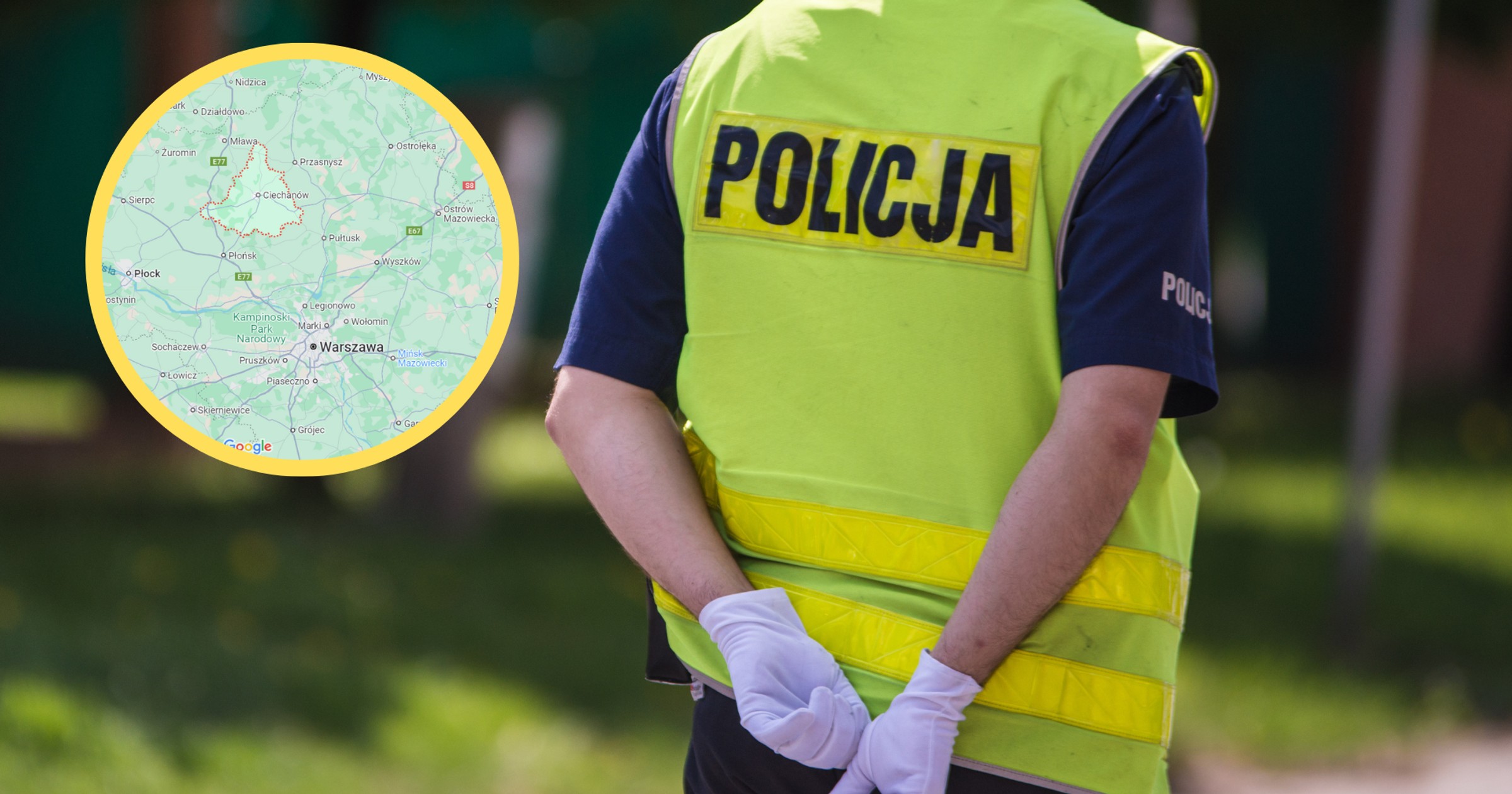 Ciechanów. Policjanci zatrzymali 57-latka, który pijany jechał na grzybobranie (Zdjęcie mapy: Mapy Google)