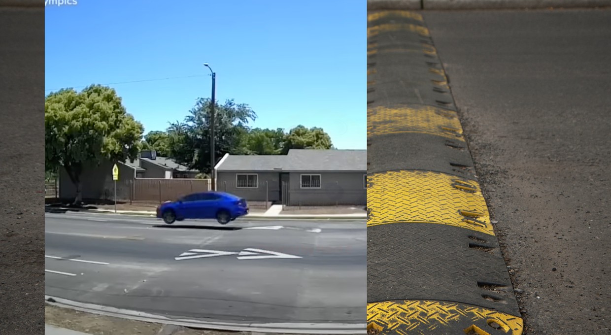 Próg zwalniający z piekła rodem. Samochody dosłownie wylatują w powietrze [Nagranie]