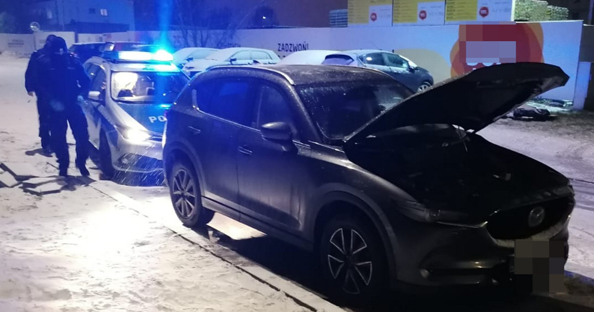 Silnik Mazdy pochodził z auta o tym samym kolorze, ale jednak okazał się kradziony