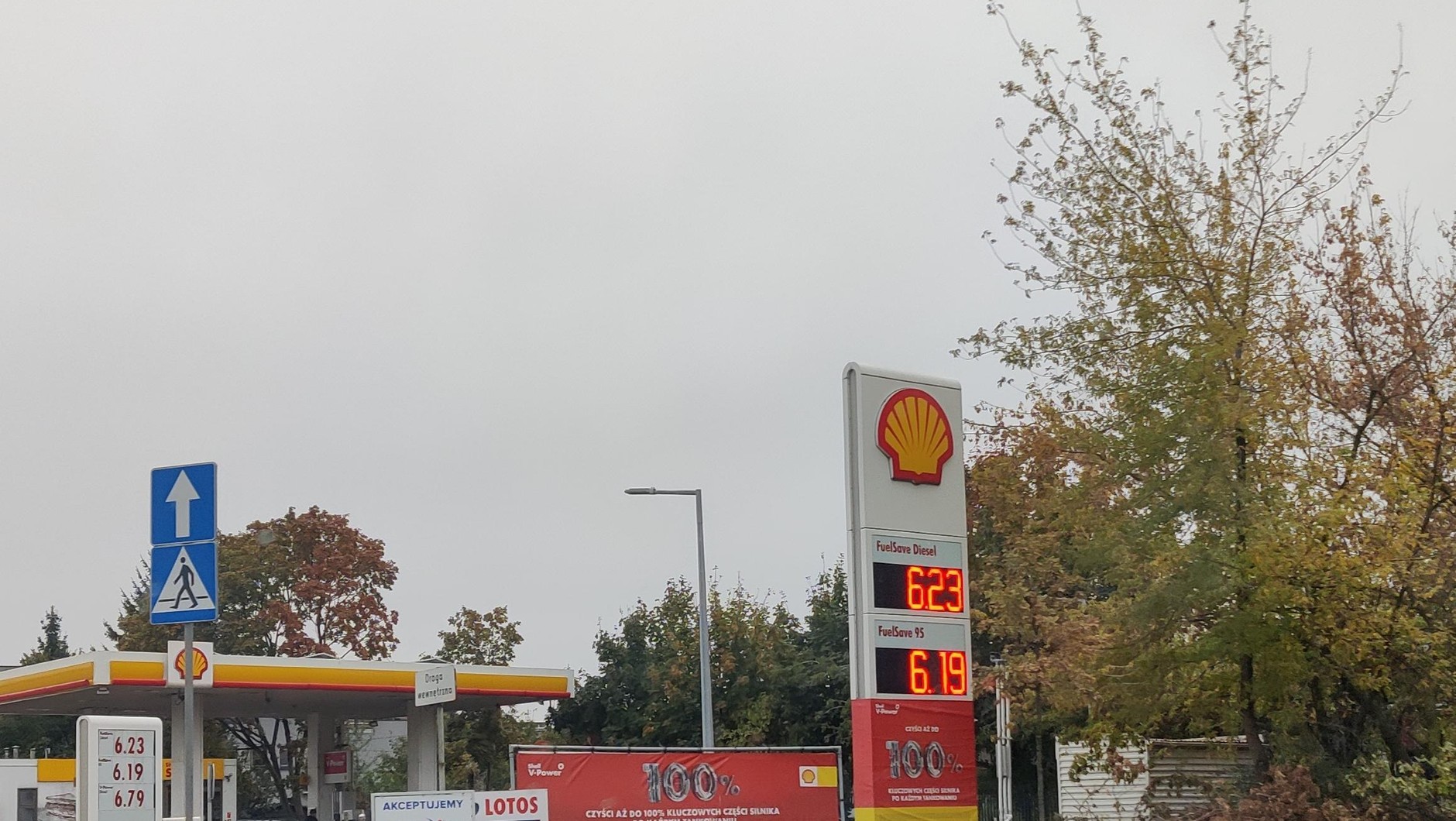 Ceny paliw na stacji Shell 20 października 2023 r.
