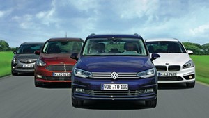 Król vanów pilnie poszukiwany: nowy VW Touran kontra BMW 216d Gran Tourer, Ford Grand C-Max, Opel Zafira Tourer