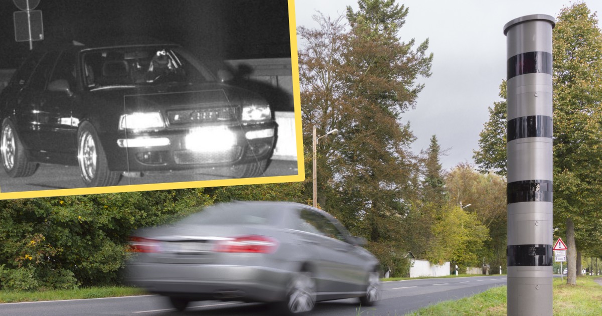 Na zdjęciu z fotoradaru była postać w masce (fot. Policja Dortmund)