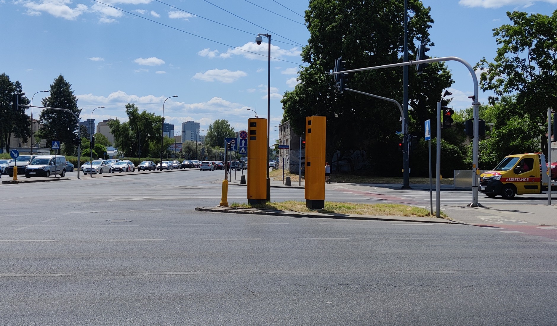 Fotoradar przy ulicy Ostrobramskiej w Warszawie