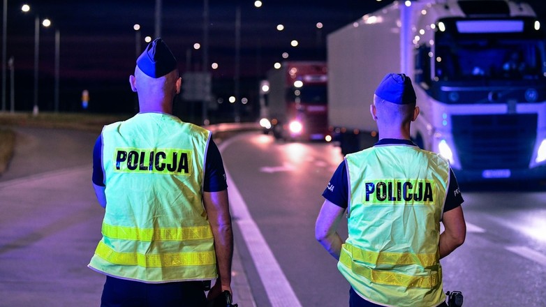 Kontrola policji na granicy