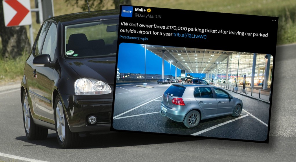 Porzucony Volkswagen stoi na lotnisku od roku. Opłata za jego postój to już ponad 830 tys. zł