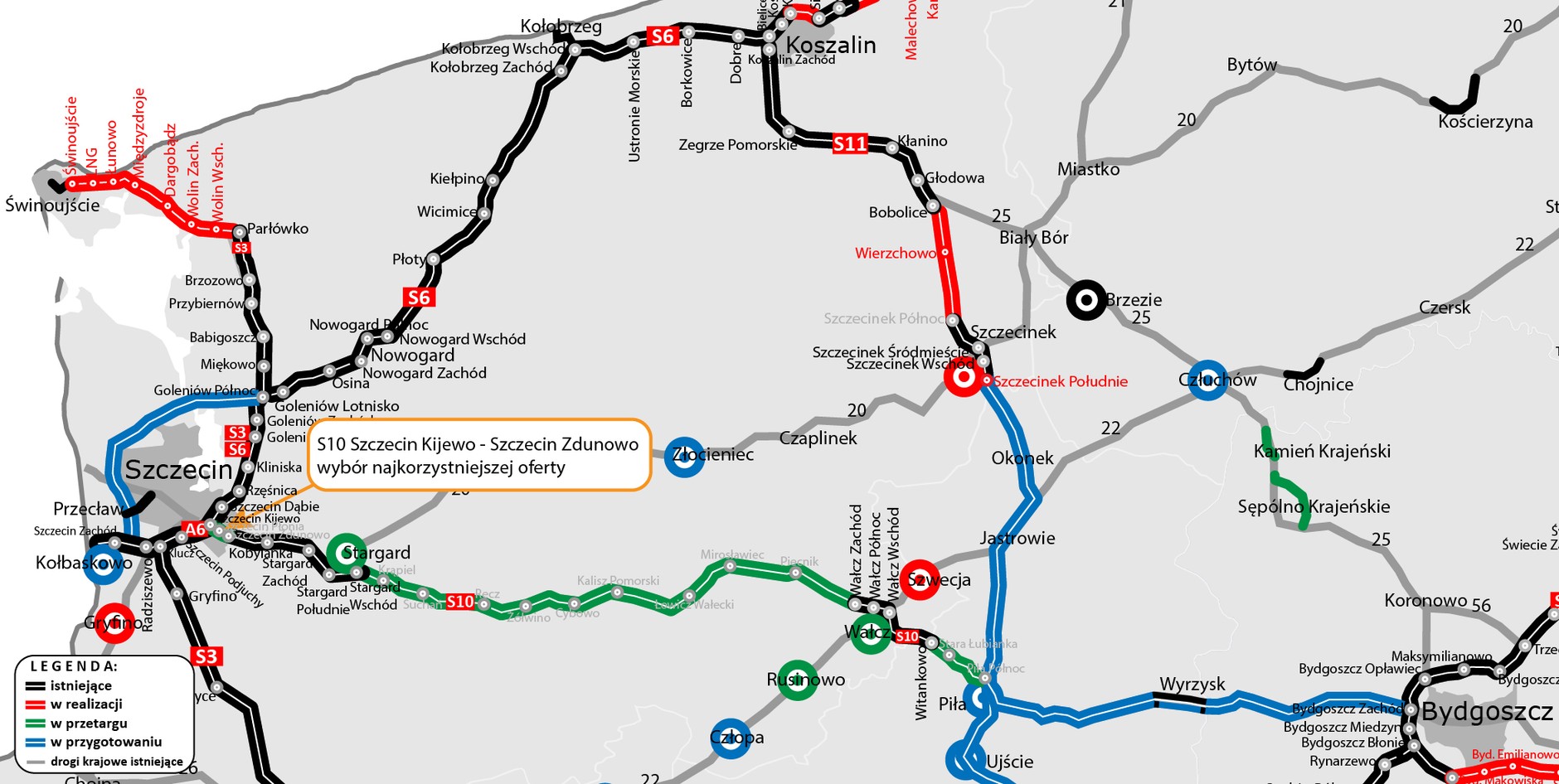 Droga S10 Szczecin Kijewo – Zdunowo