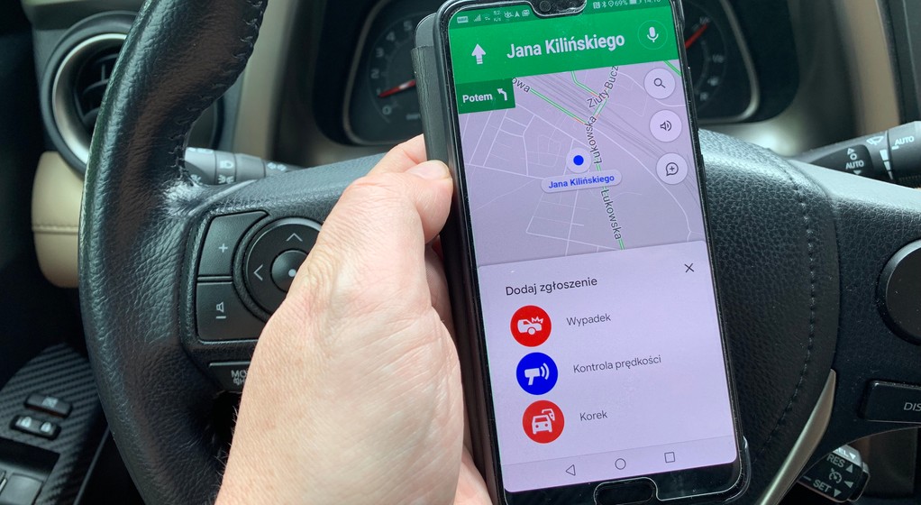 Google Maps z funkcją ostrzegania