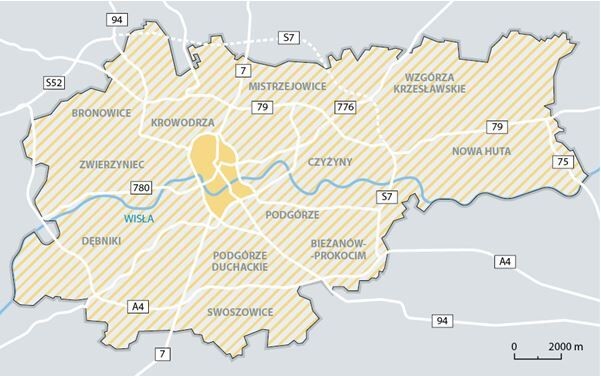 Planowana w Krakowie Strefa Czystego Transportu obejmie obszar całego miasta