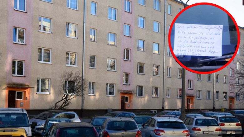 Znalazł zaskakującą kartkę za wycieraczką (fot. screen: Reddit/Laminierte Augen)