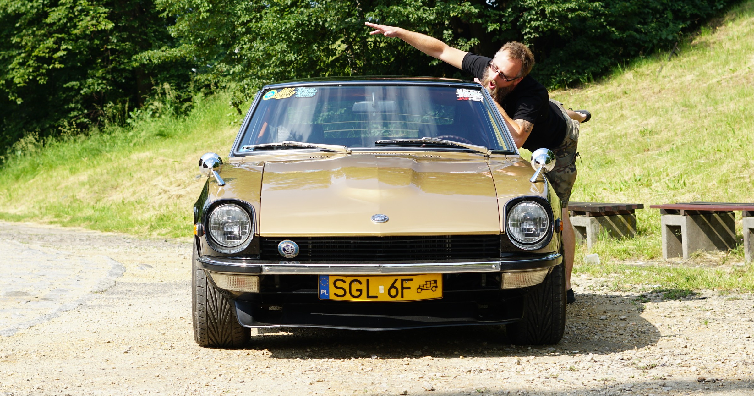 Datsun 240Z i jego szczęśliwy właściciel
