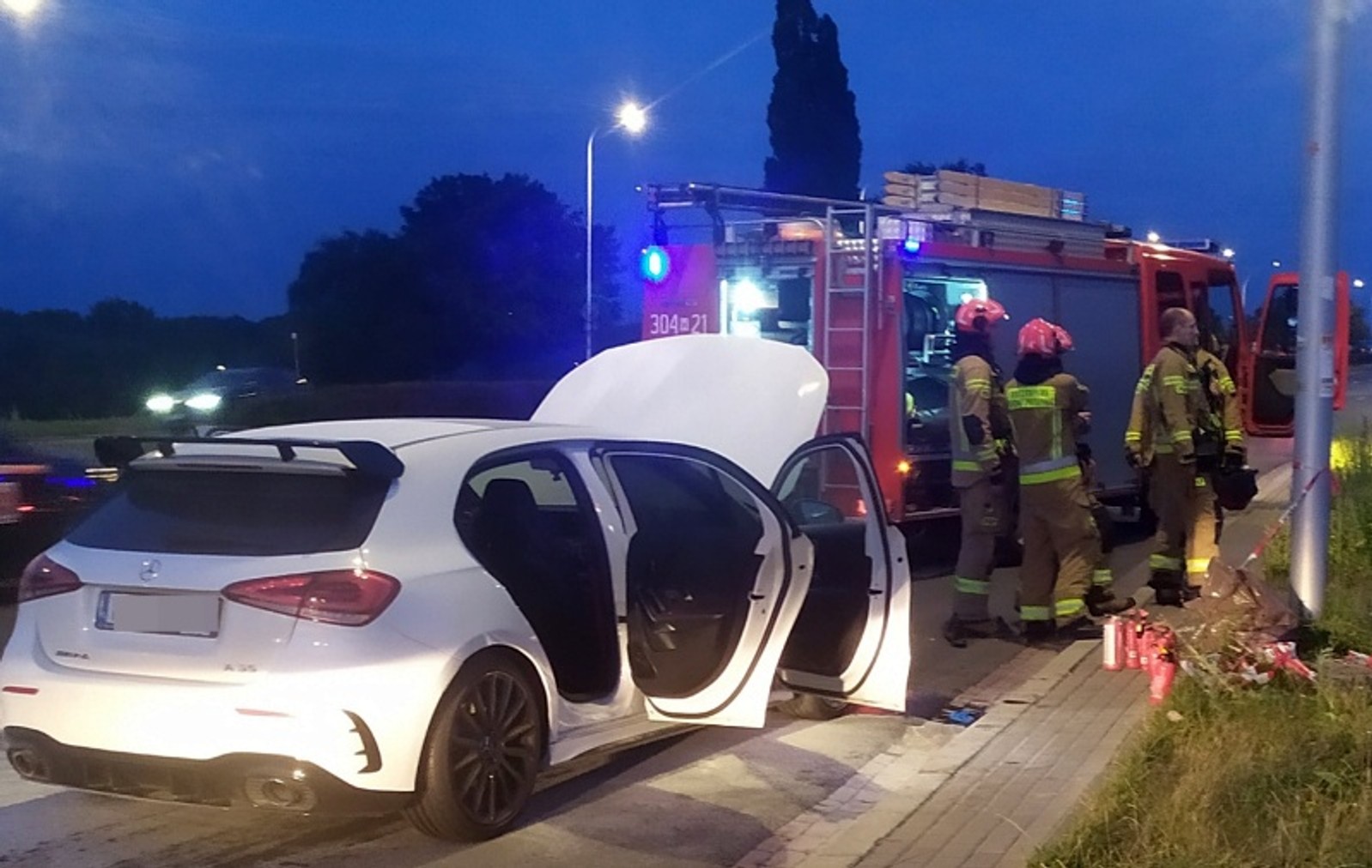 Pożar Mercedesa