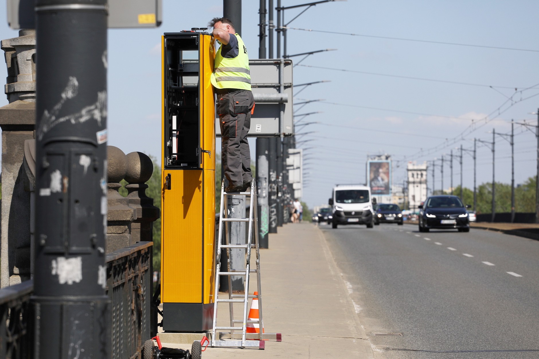 Fotoradar na moście Poniatowskiego