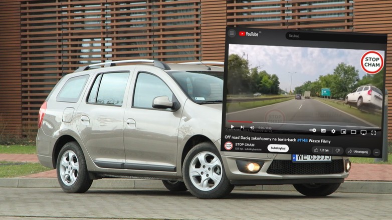 Kierowca Dacii na rozwidleniu dróg podjął niefortunną decyzję