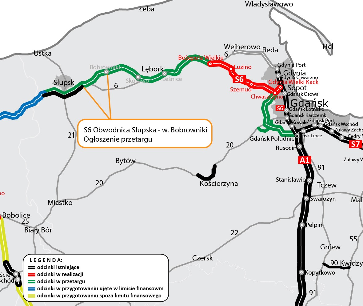 Nowy przetarg na trasie S6